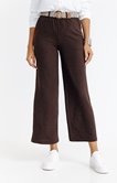 Pantalon fluide avec ceinture rafia