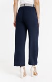 Pantalon fluide avec ceinture rafia
