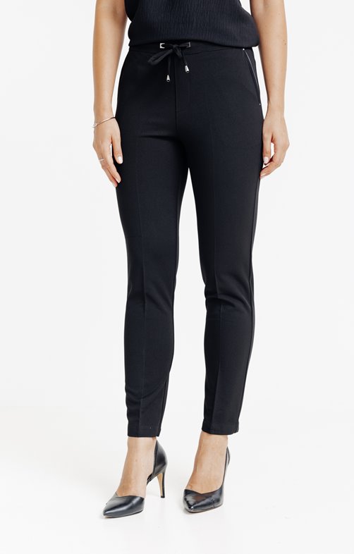 Pantalon en maille piping poche