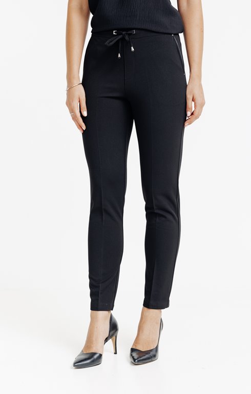 Pantalon en maille piping poche