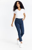 Pantalon denim surteint détail clou