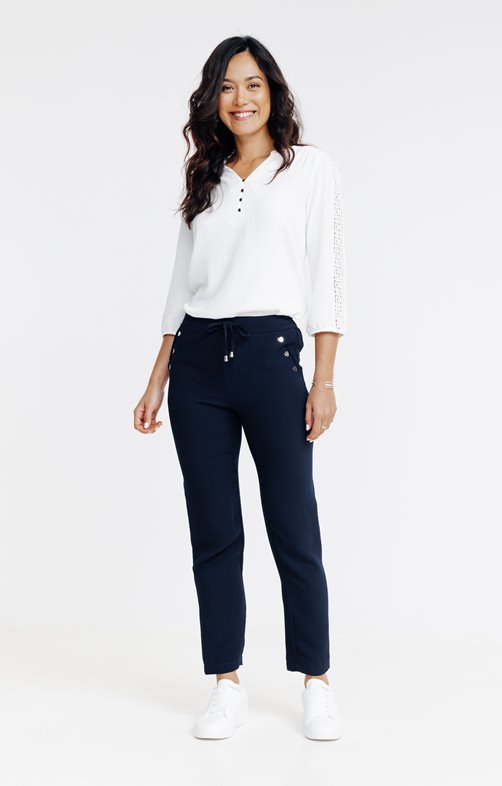 Pantalon fluide jogging pression coeur