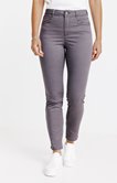 Pantalon stretch détails faux cuir