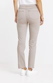 Pantalon stretch détails faux cuir