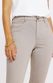 Pantalon stretch détails faux cuir