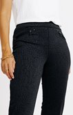 Pantalon maille jacquard aspect léopard