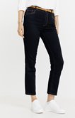 Pantalon en satin stretch détails clou