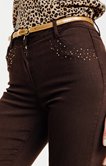 Pantalon en satin strass et clou