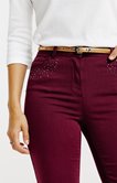 Pantalon en satin strass et clou