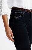 Pantalon denim details bijou bi stretch