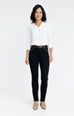 Pantalon denim details bijou bi stretch