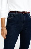 Pantalon denim bi stretch détails bijou