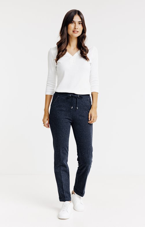 Pantalon jogging en maille piquée