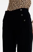 Pantalon maille velours coupe large