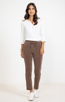 Pantalon coupe jogging en maille velours