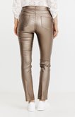 Pantalon enduit coupe slim détails lurex