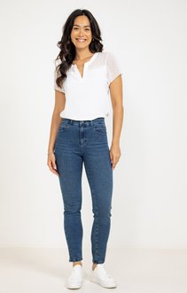 Pantacourt denim broderie et strass