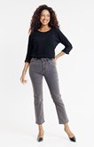 Pantalon stretch droit détail lurex 