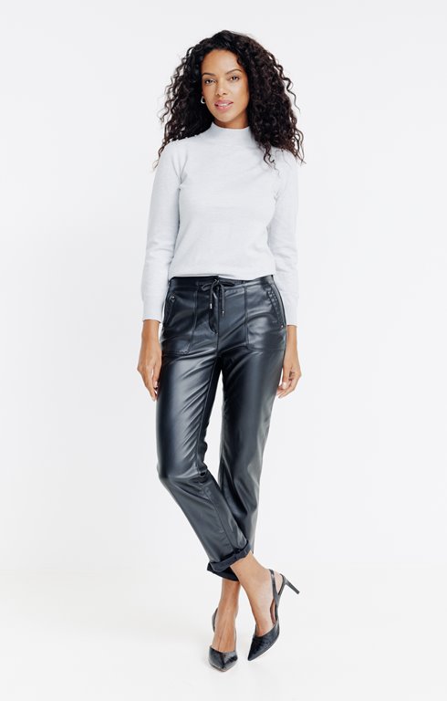 Pantalon coupe jogging et lien fantaisie
