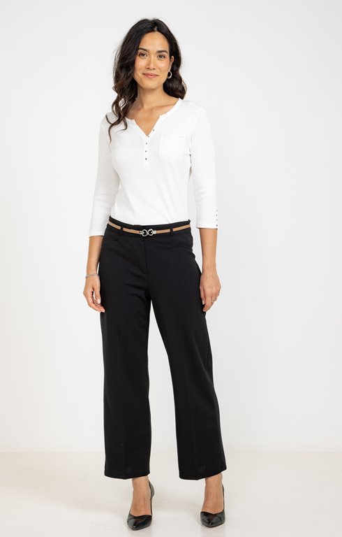 Pantalon en maille coupe large