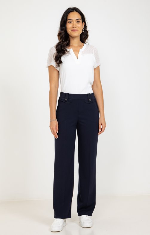 Pantalon maille coupe large