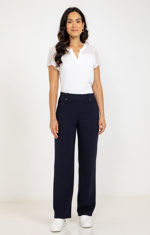 Pantalon maille coupe large