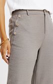 Pantalon city coupe large bouton coco