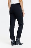Pantalon de tailleur slim bouton fleur