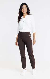 Pantalon slim boutons chips