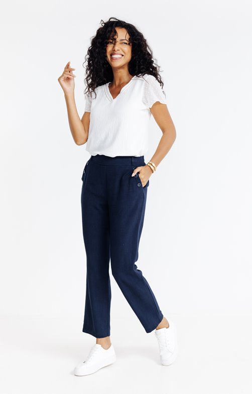 Pantalon fluide coupe droite