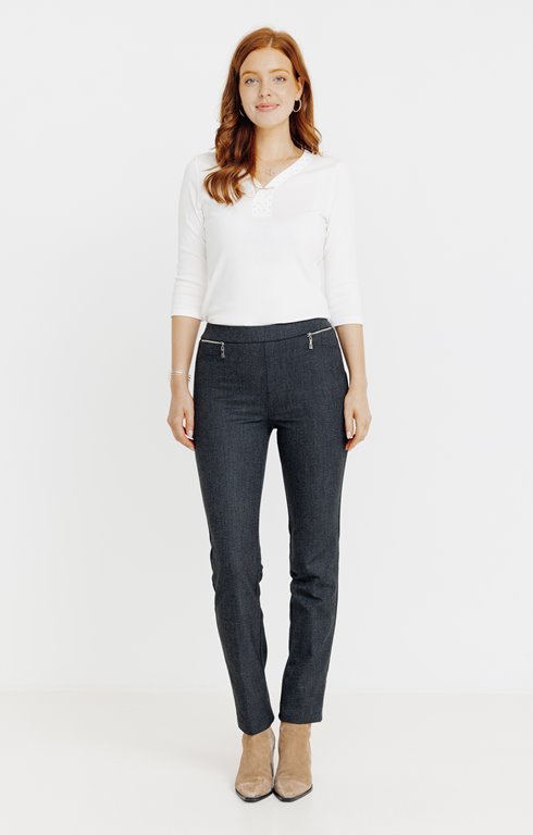 Pantalon tregging zipé