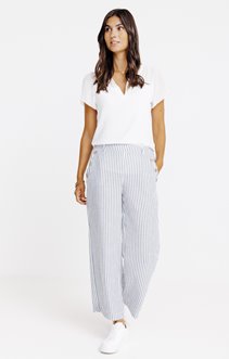 Pantalon fluide rayé