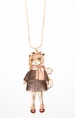 Sautoir pendentif chat
