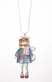 Sautoir pendentif chat