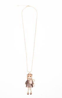 Sautoir pendentif chat