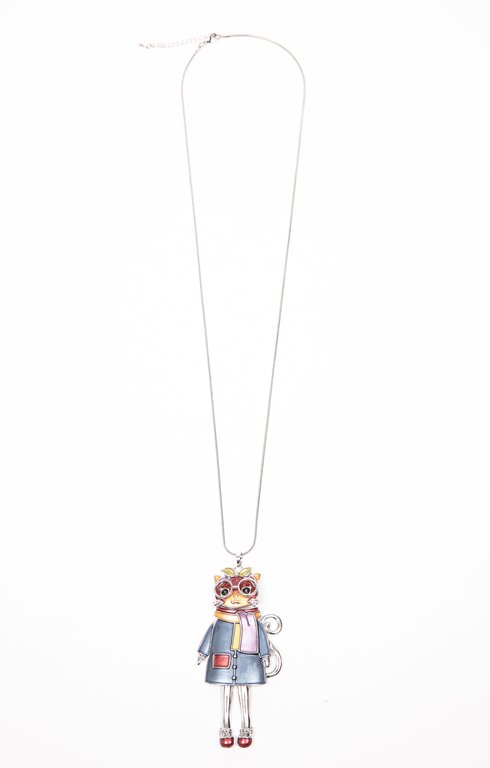 Sautoir pendentif chat