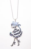Sautoir pendentif chat