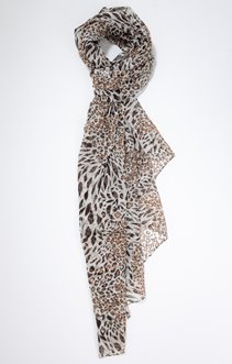 Grand foulard imprimé léopard