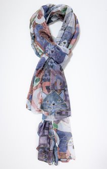 Grand foulard léger imprimé