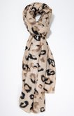 Grand foulard semi léger imprimé léopard