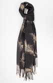 Foulard jacquard léger motif plumes