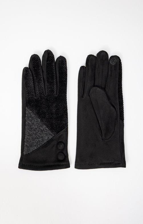 Gants en patch avec gros boutons