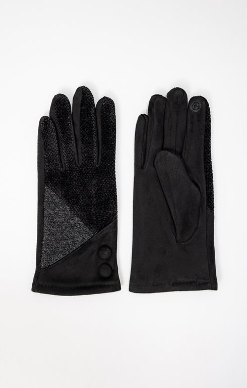 Gants en patch avec gros boutons