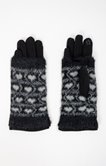 Gants mitaines tactiles motif coeur
