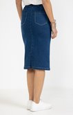 Jupe midi en denim stone