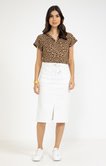 Jupe midi en coton viscose