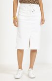Jupe midi en coton viscose