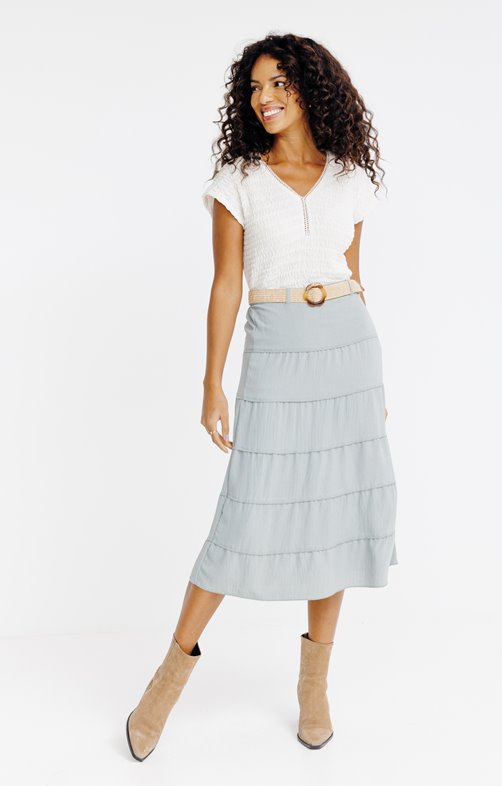 Jupon avec ceinture non doublée