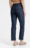 Pantalon denim coupe droite forme pont