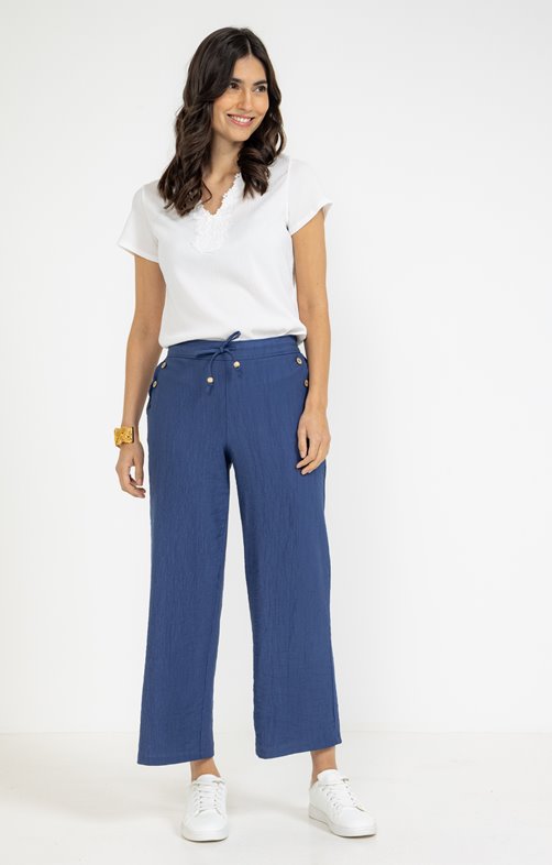 Pantalon fluide plissé très large